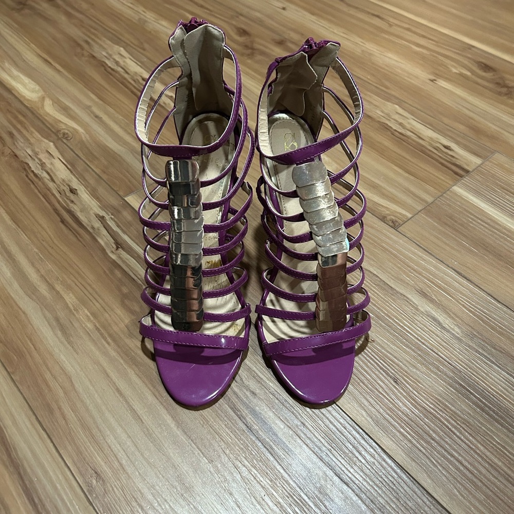 Purple Strappy High Heel Pumps Size 9